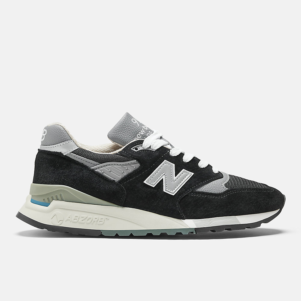 New Balance Made in USA 998 Shoes Black with Silver